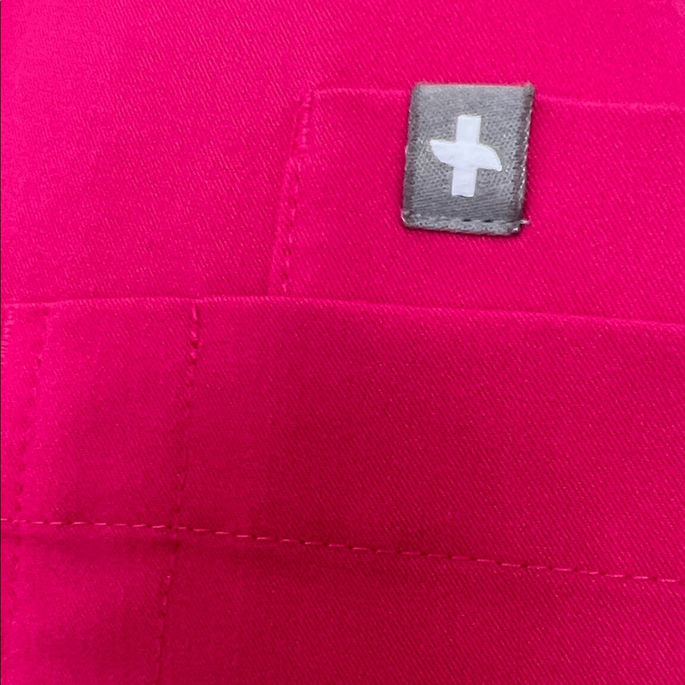 Figs Women's Scrub Set in limited edition color Shocking Pink - Picture 6 of 8